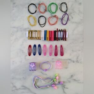 Lot Of 53 Multi Color And Type Hair Accessories Collection For Girls.